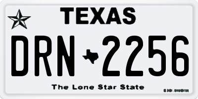 TX license plate DRN2256