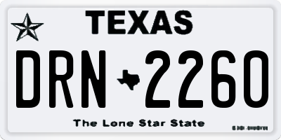 TX license plate DRN2260