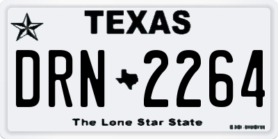 TX license plate DRN2264