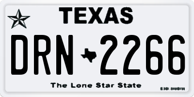 TX license plate DRN2266