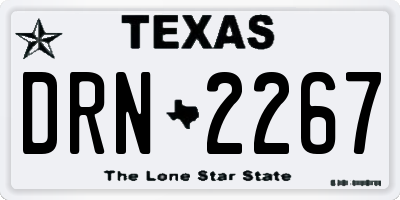 TX license plate DRN2267