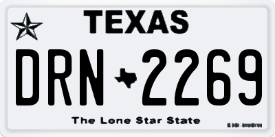 TX license plate DRN2269
