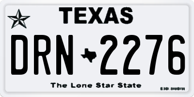 TX license plate DRN2276