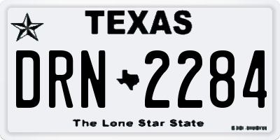 TX license plate DRN2284