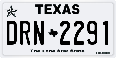 TX license plate DRN2291