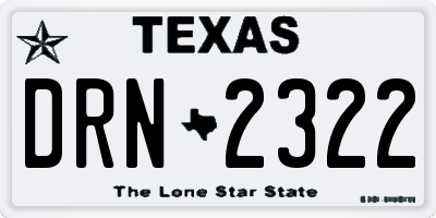 TX license plate DRN2322