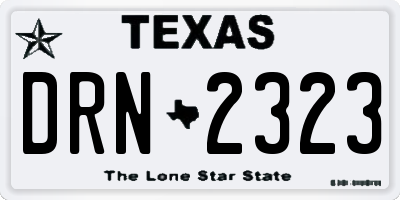 TX license plate DRN2323