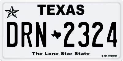 TX license plate DRN2324