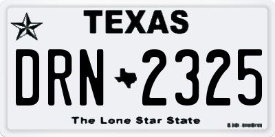 TX license plate DRN2325