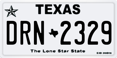 TX license plate DRN2329