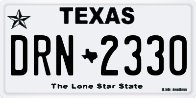 TX license plate DRN2330