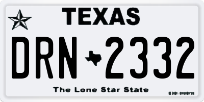 TX license plate DRN2332
