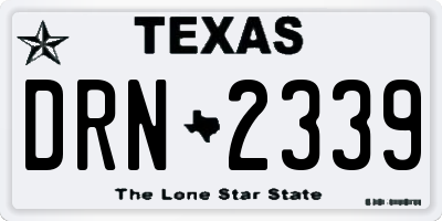 TX license plate DRN2339