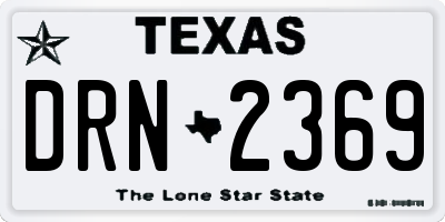 TX license plate DRN2369