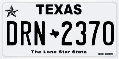 TX license plate DRN2370