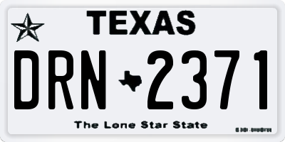 TX license plate DRN2371