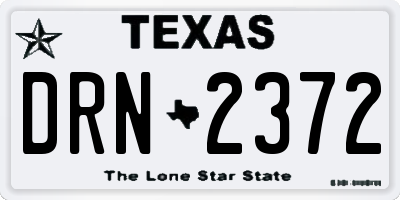 TX license plate DRN2372