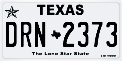 TX license plate DRN2373