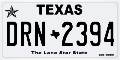 TX license plate DRN2394