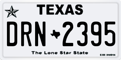TX license plate DRN2395