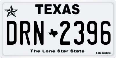 TX license plate DRN2396