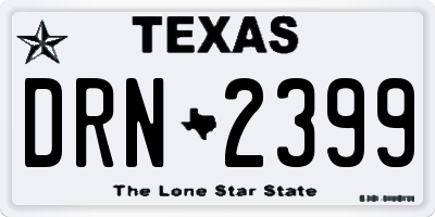 TX license plate DRN2399