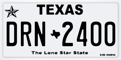 TX license plate DRN2400