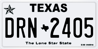 TX license plate DRN2405