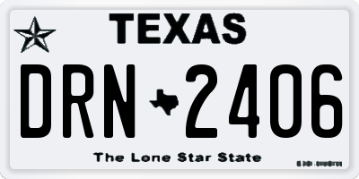 TX license plate DRN2406