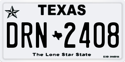 TX license plate DRN2408