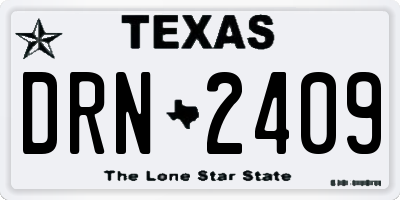 TX license plate DRN2409