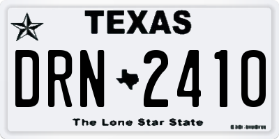 TX license plate DRN2410