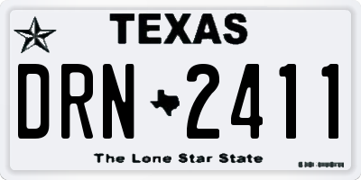 TX license plate DRN2411