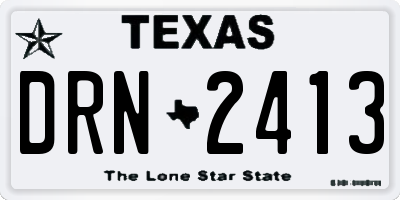 TX license plate DRN2413