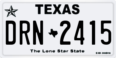 TX license plate DRN2415