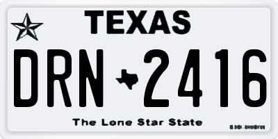 TX license plate DRN2416