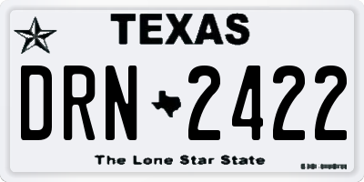 TX license plate DRN2422