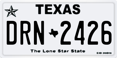 TX license plate DRN2426