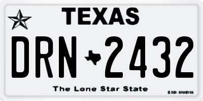 TX license plate DRN2432