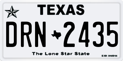 TX license plate DRN2435