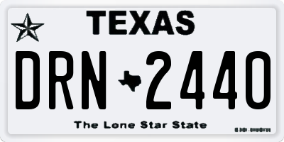 TX license plate DRN2440