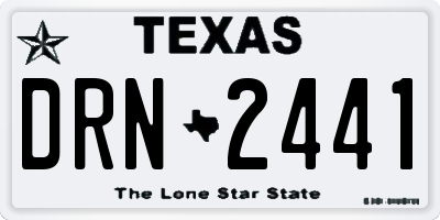 TX license plate DRN2441
