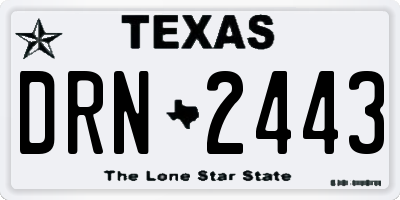 TX license plate DRN2443