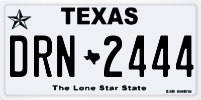 TX license plate DRN2444