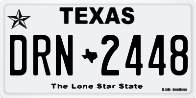 TX license plate DRN2448