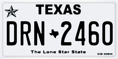 TX license plate DRN2460
