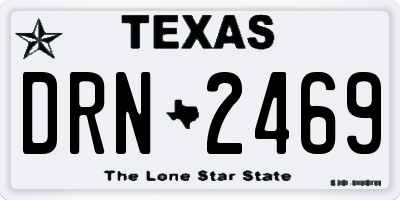 TX license plate DRN2469