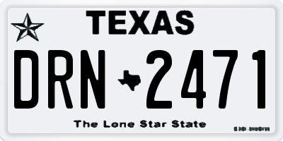 TX license plate DRN2471