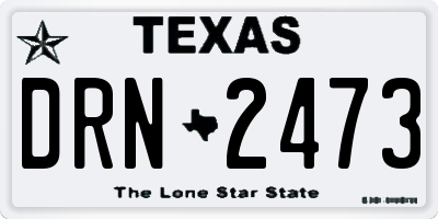 TX license plate DRN2473