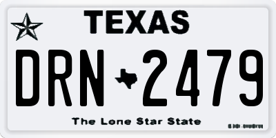 TX license plate DRN2479